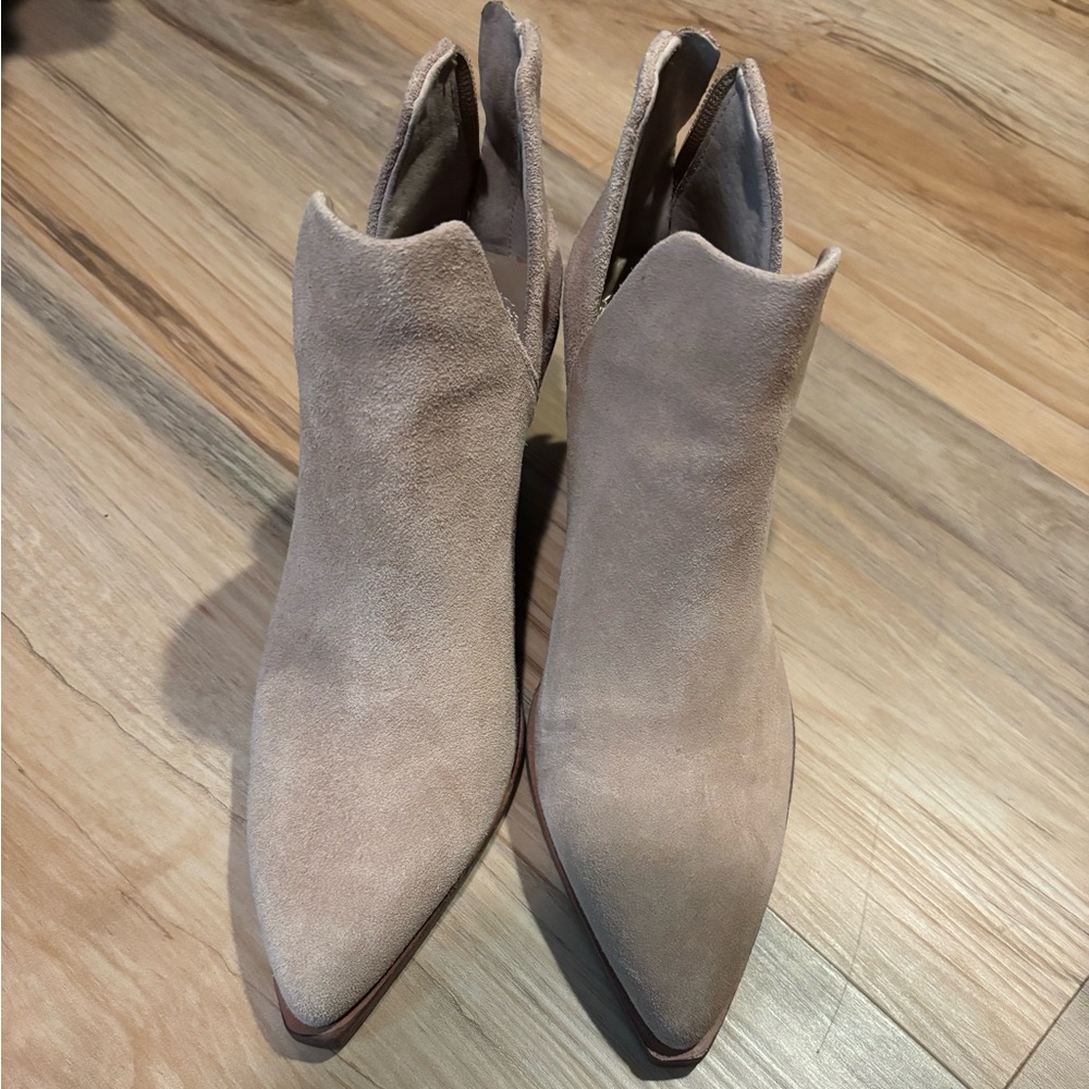 Vince Camuto Beige Ankle Booties